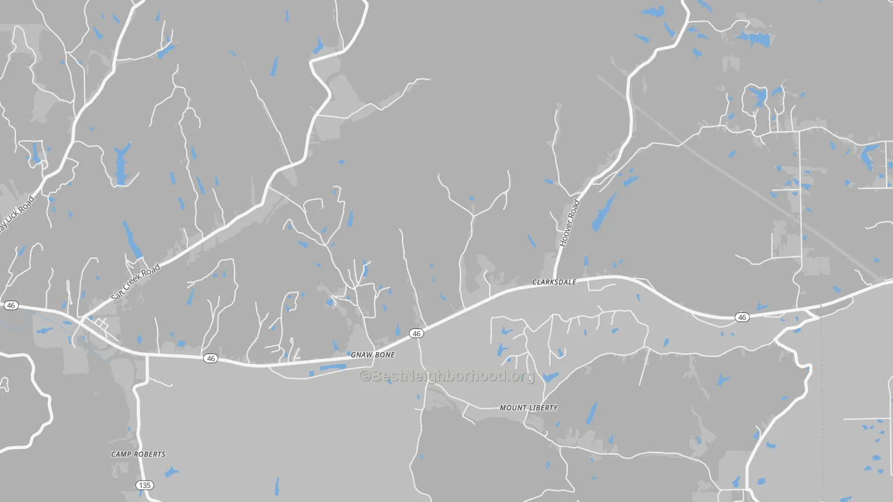 Transit Grade map of Gnaw Bone, IN