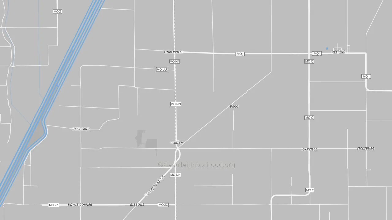 Transit Grade map of Gobler, MO