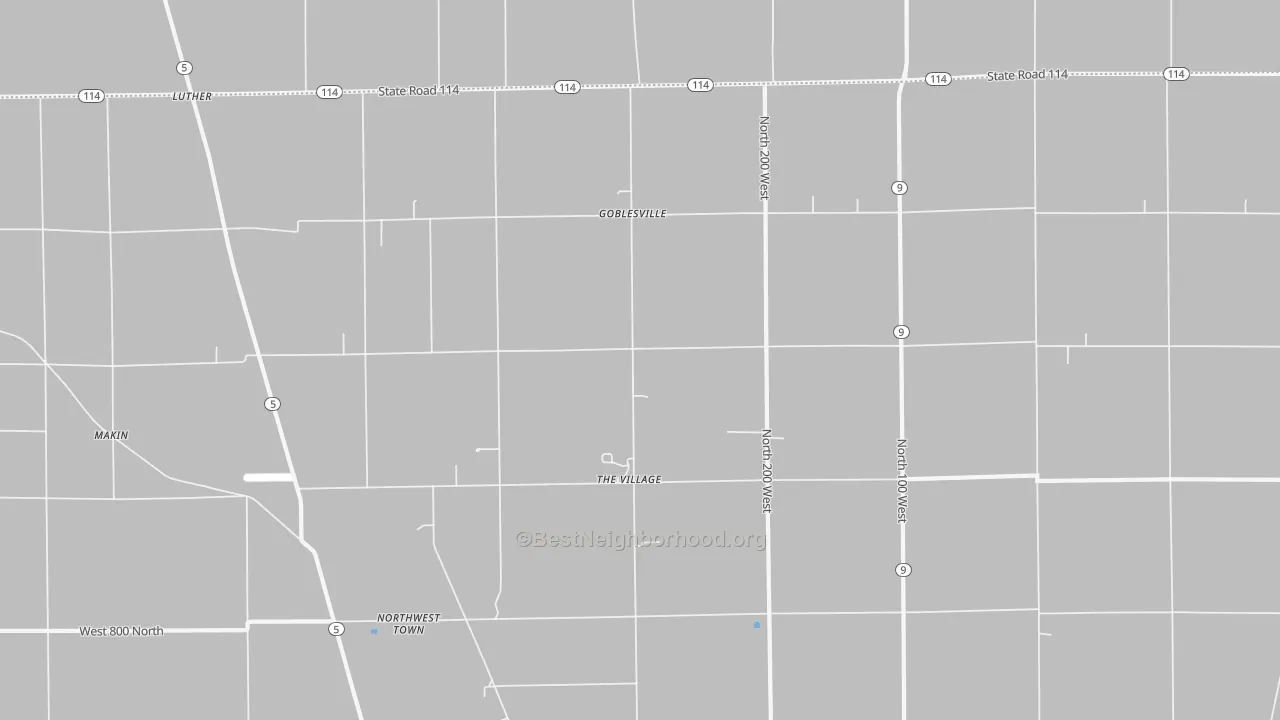 Transit Grade map of Goblesville, IN