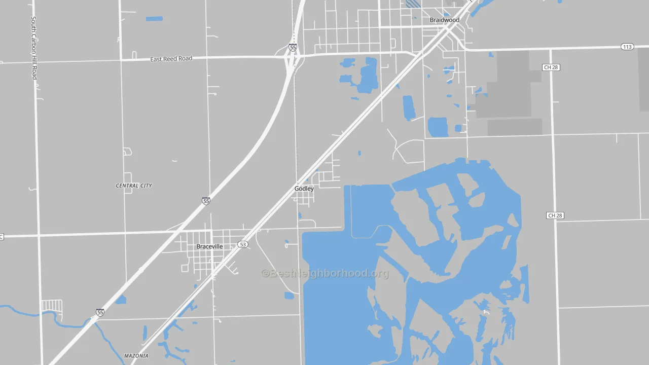 Transit Grade map of Godley, IL