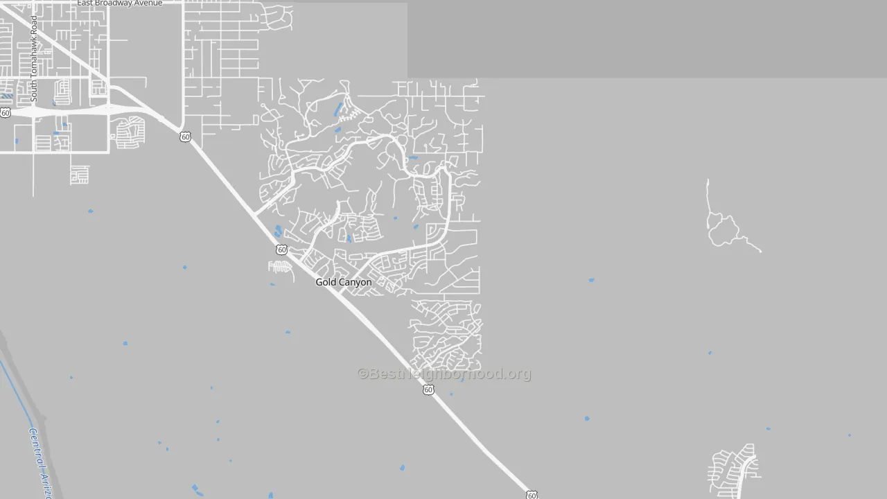Transit Grade map of Gold Canyon, AZ