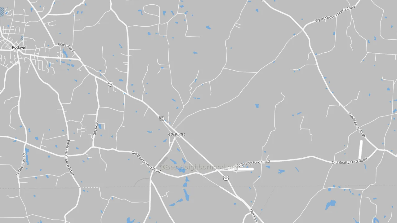 Transit Grade map of Gold Hill, NC