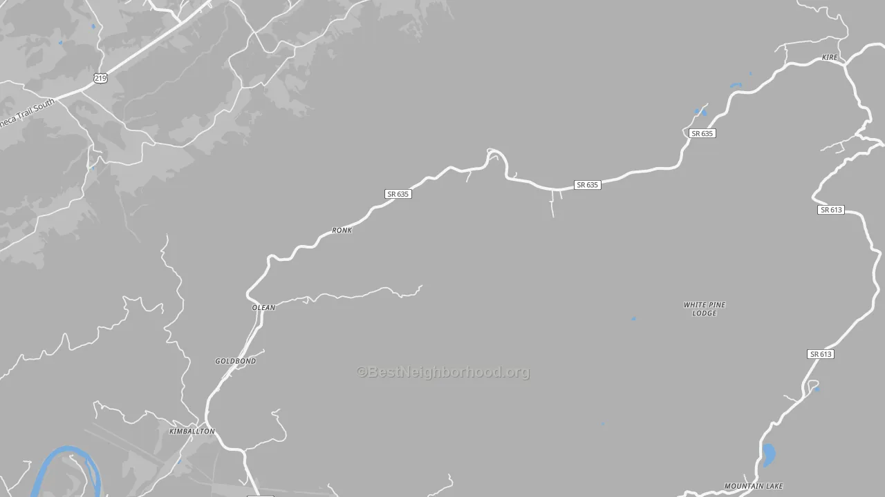 Transit Grade map of Goldbond, VA