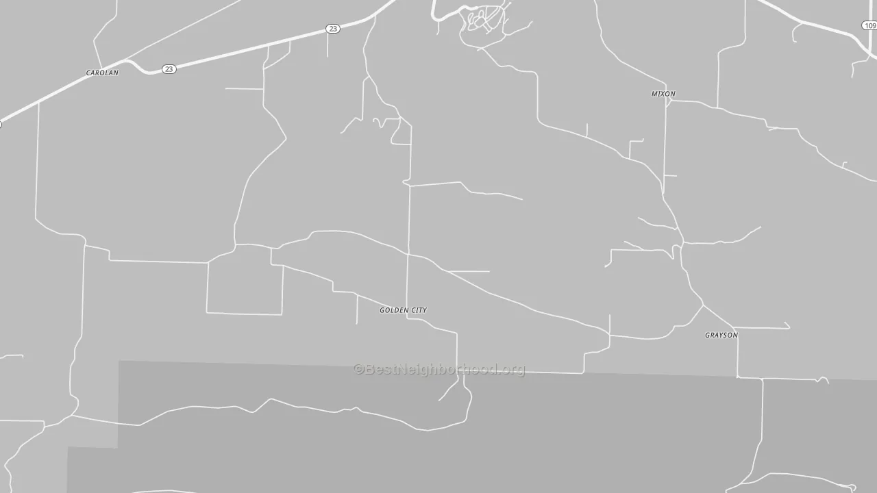 Transit Grade map of Golden City, AR
