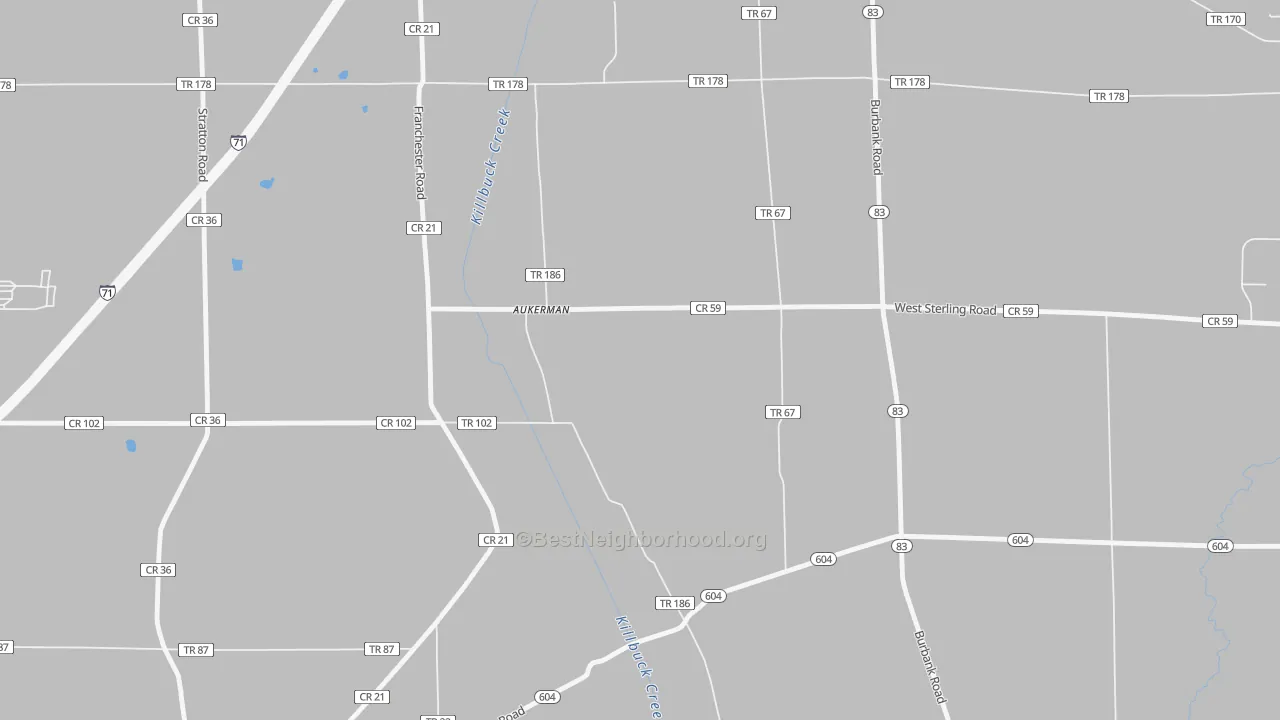 Transit Grade map of Golden Corners, OH