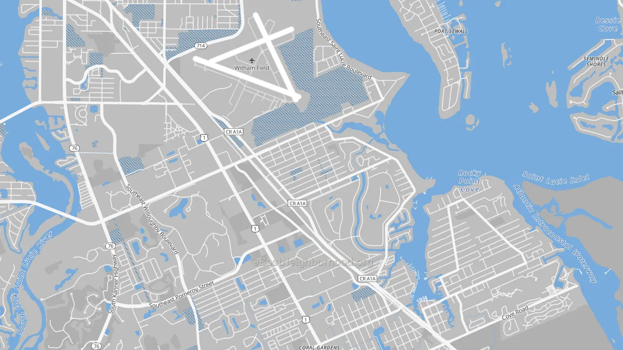 Transit Grade map of Golden Gate, Stuart, FL