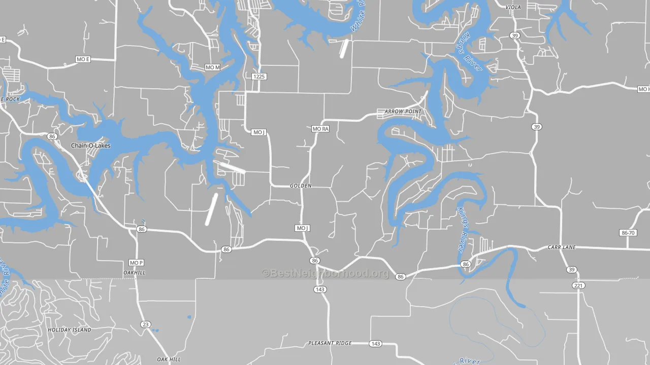 Transit Grade map of Golden, MO
