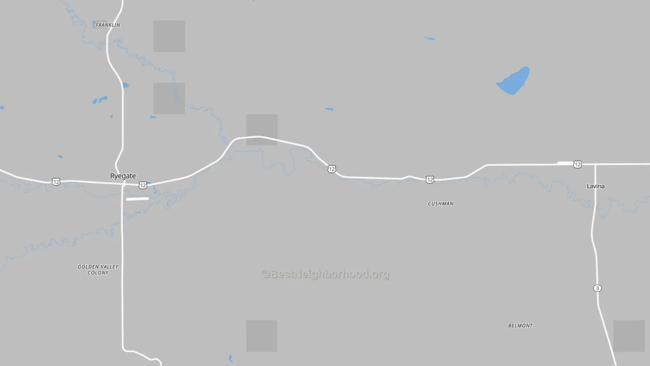 Transit Grade map of Golden Valley County, MT