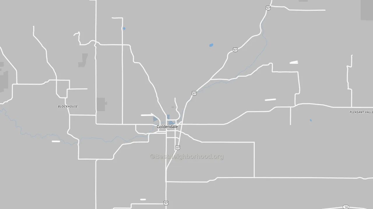 Transit Grade map of Goldendale, WA