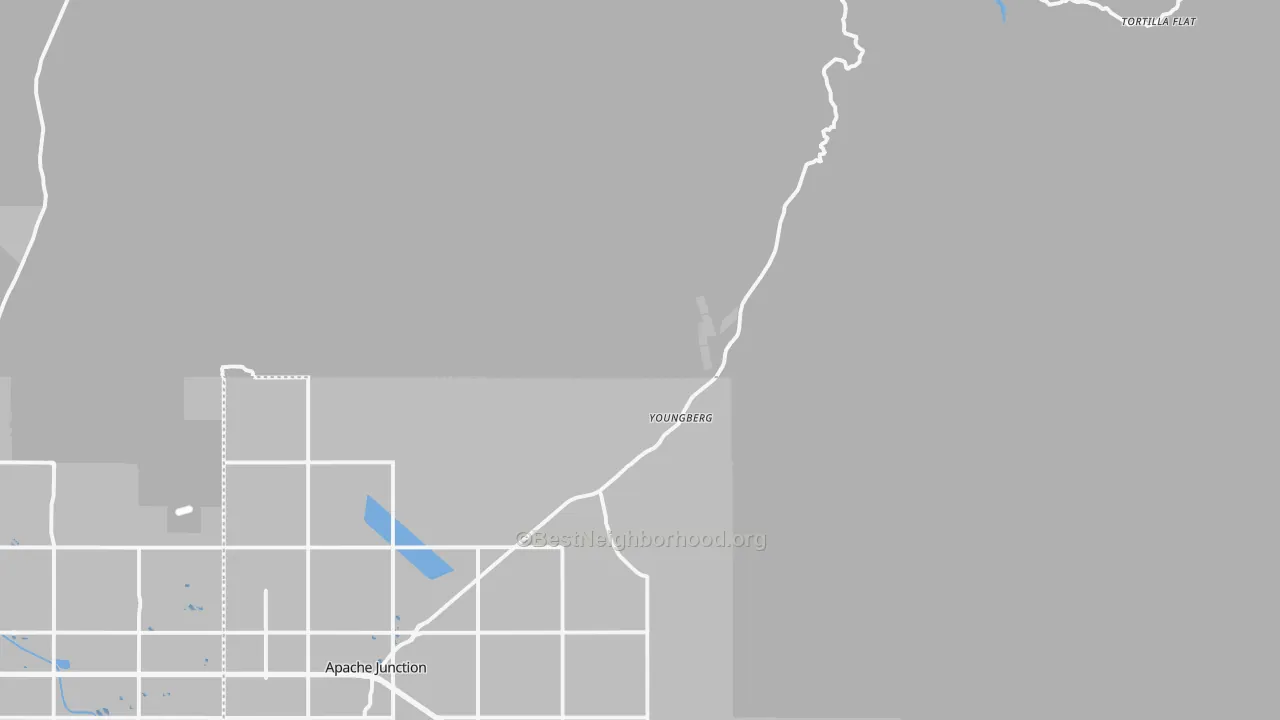 Transit Grade map of Goldfield, AZ
