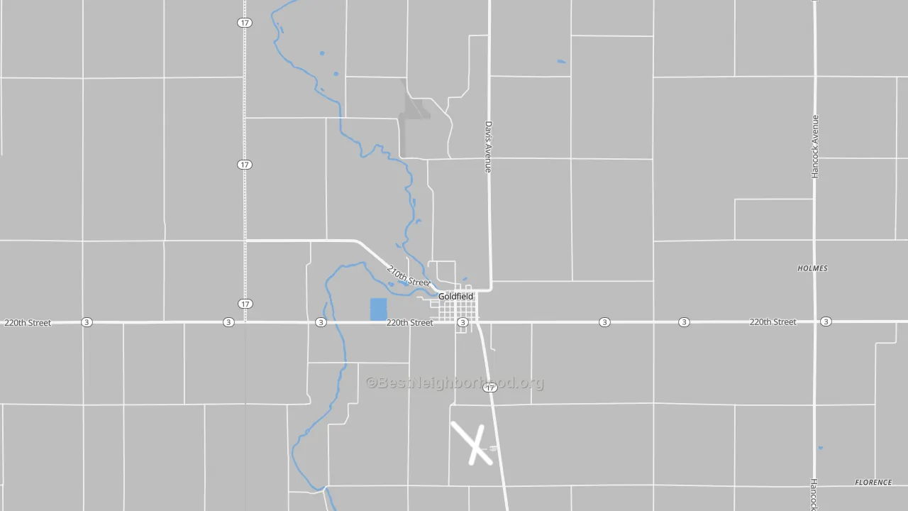 Transit Grade map of Goldfield, IA
