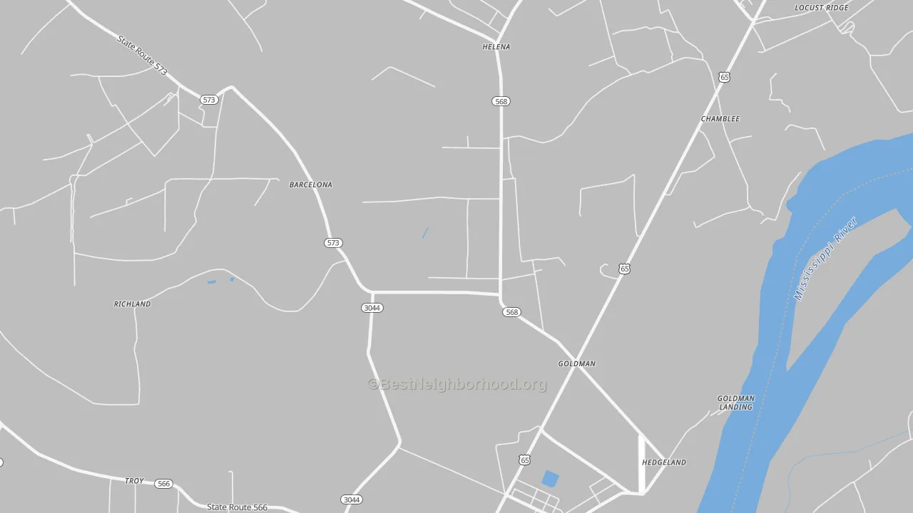 Transit Grade map of Goldman, LA