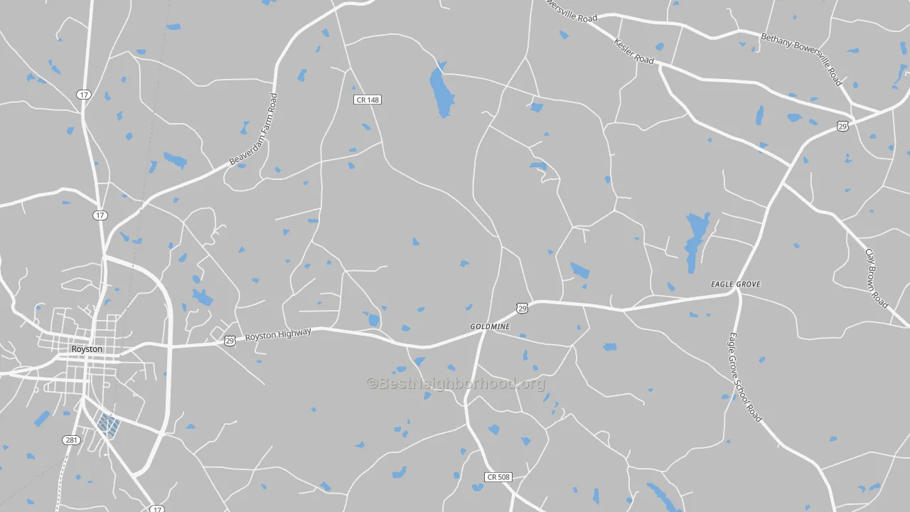 Transit Grade map of Goldmine, GA