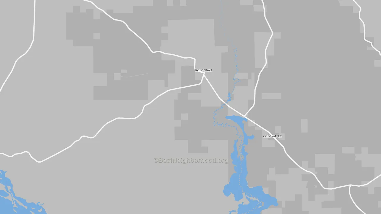 Transit Grade map of Goldonna, LA