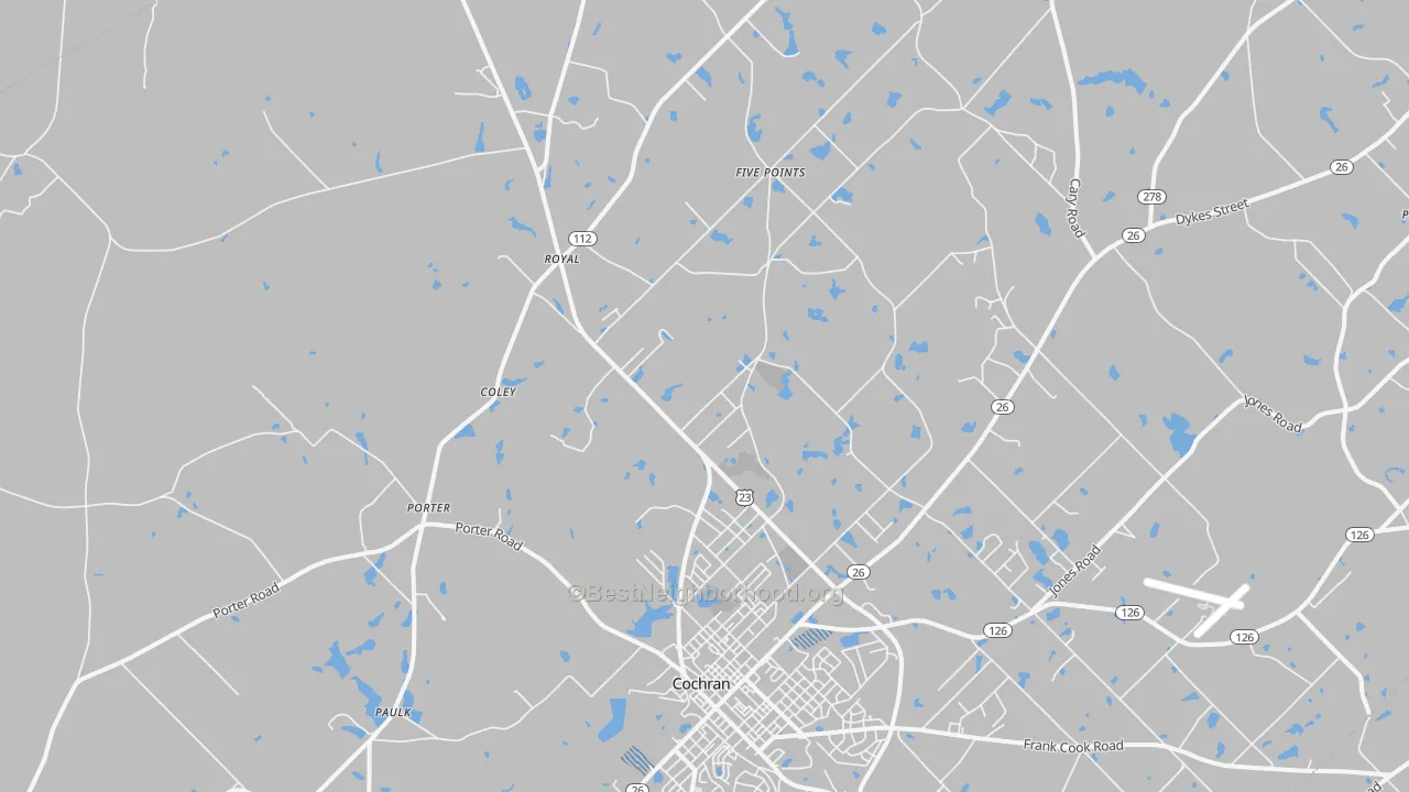 Transit Grade map of Goldsboro, GA