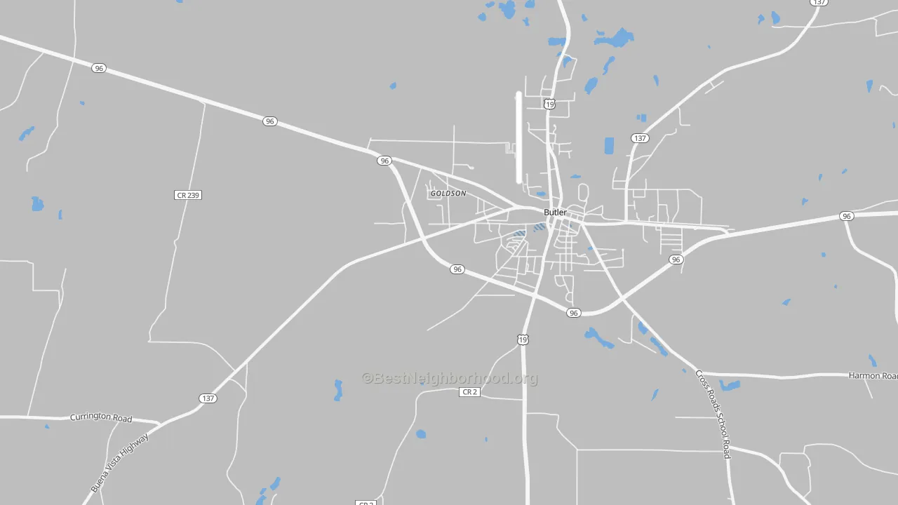 Transit Grade map of Goldson, GA