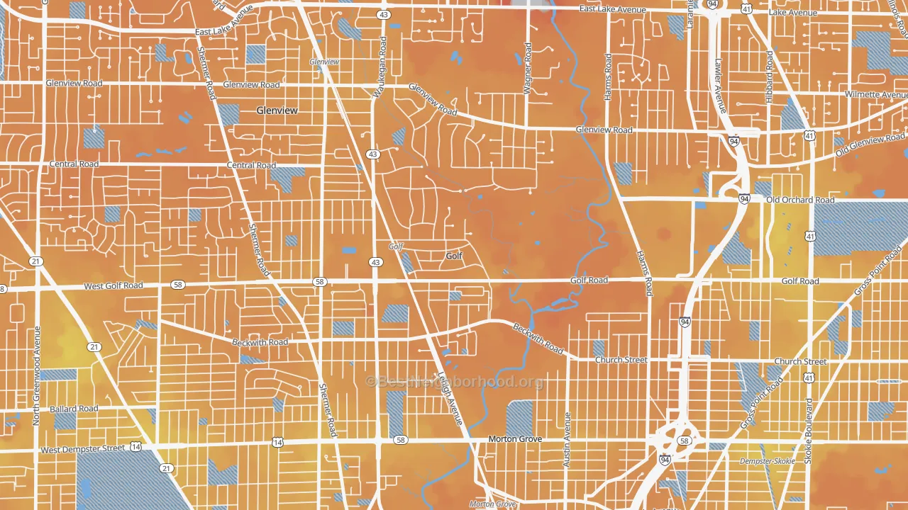 Transit Grade map of Golf, IL