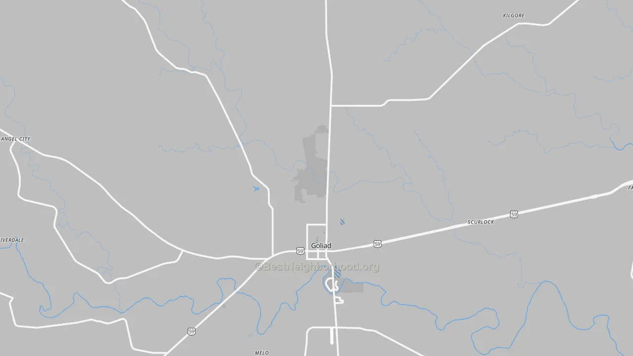 Transit Grade map of Goliad, TX