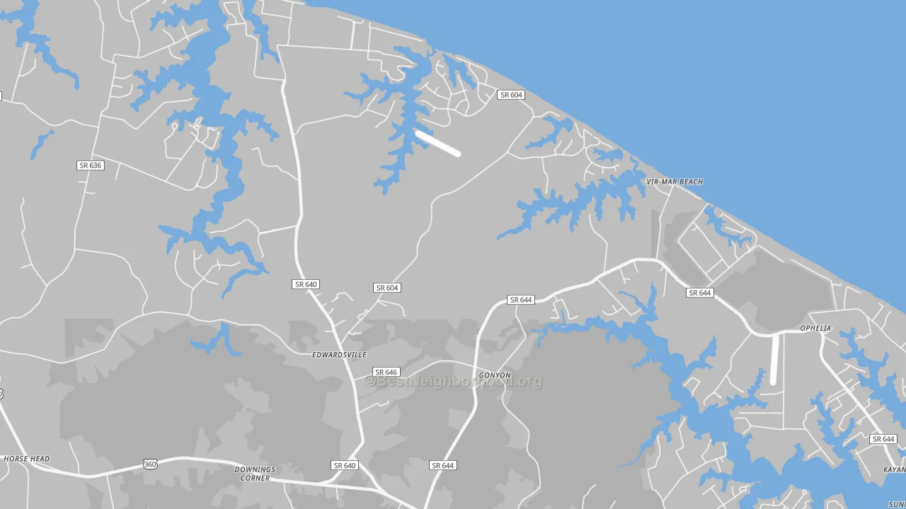 Transit Grade map of Gonyon, VA