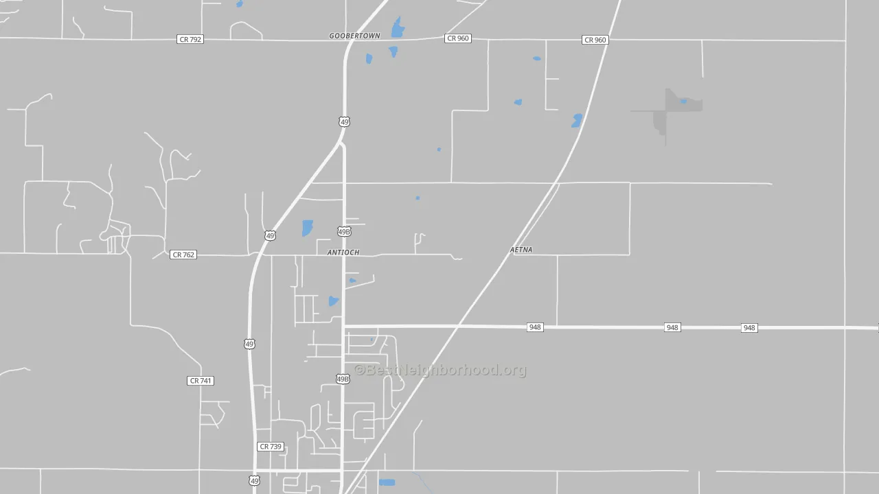 Transit Grade map of Goobertown, AR