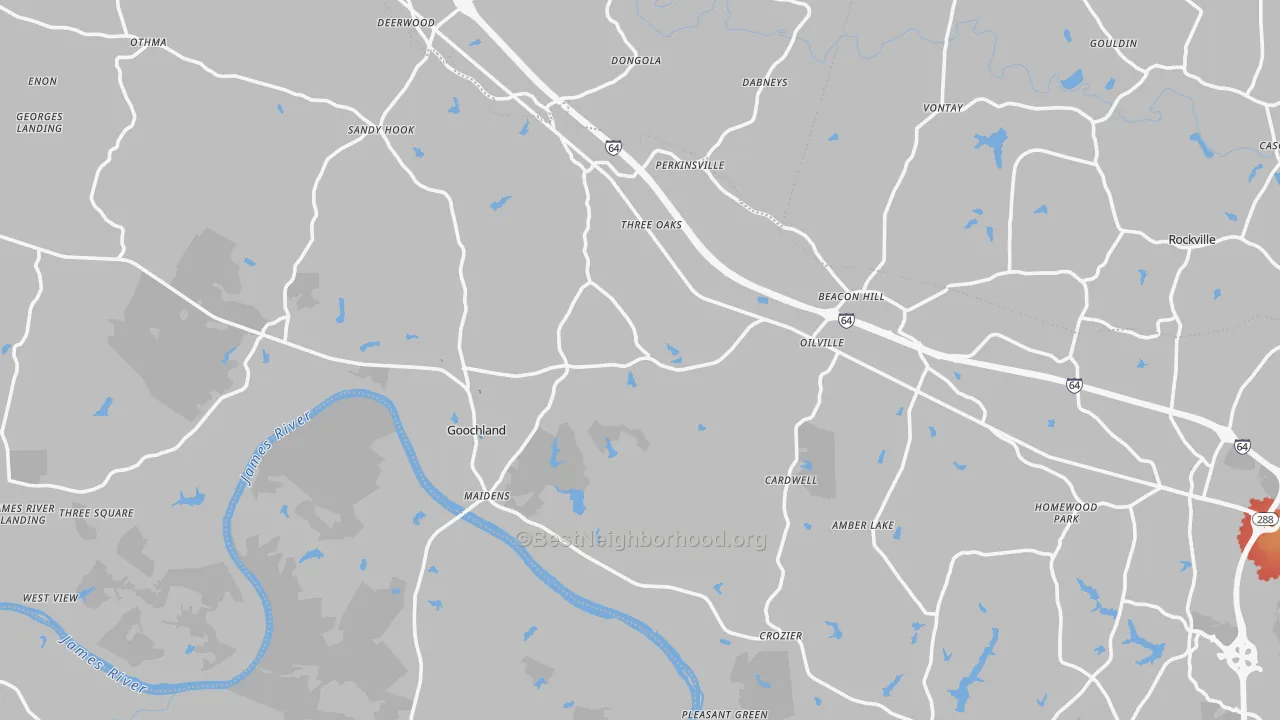 Transit Grade map of Goochland County, VA