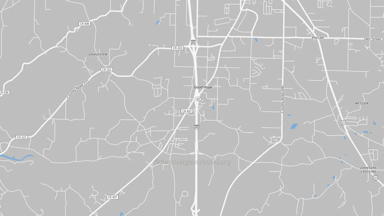 Transit Grade map of Good Hope, AL