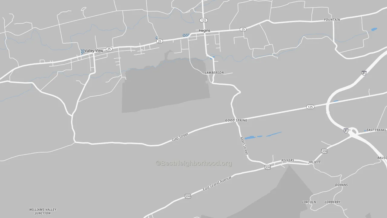 Transit Grade map of Good Spring, PA