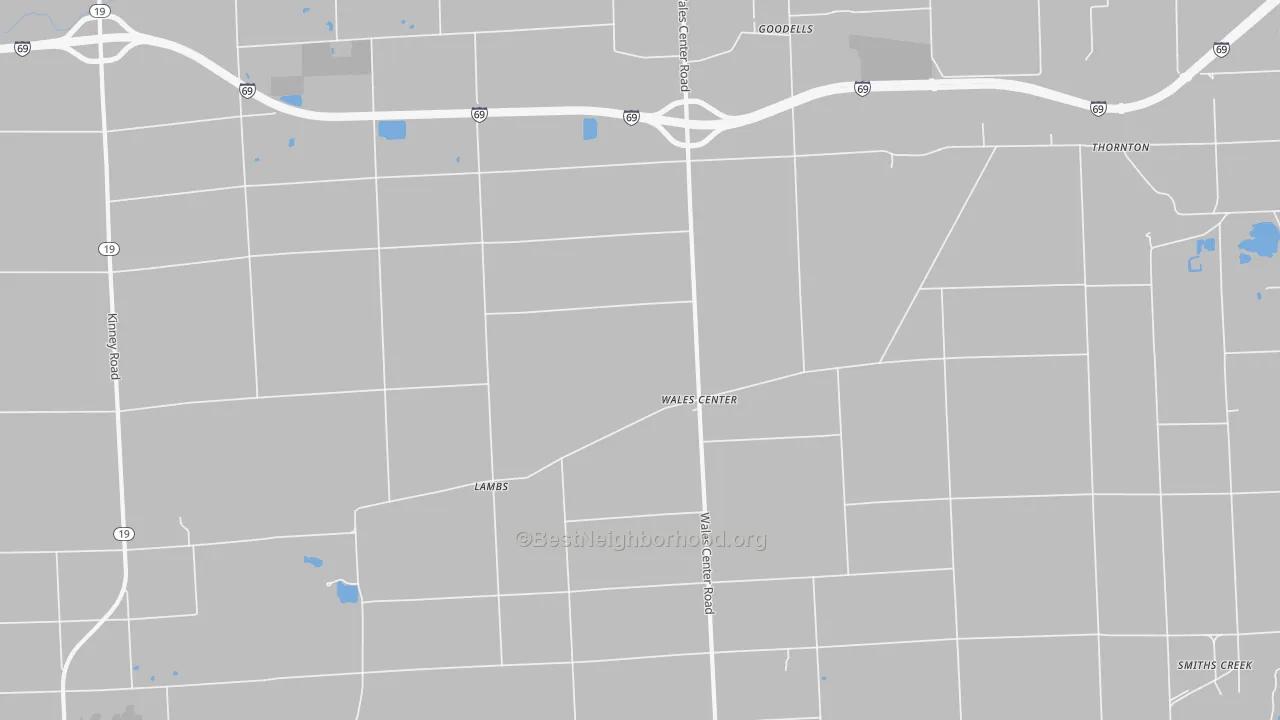 Transit Grade map of Goodells, MI