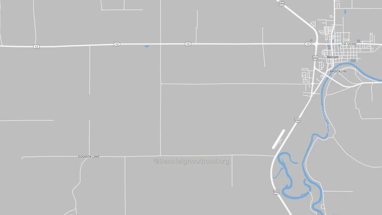 Transit Grade map of Gooden Lake, MS