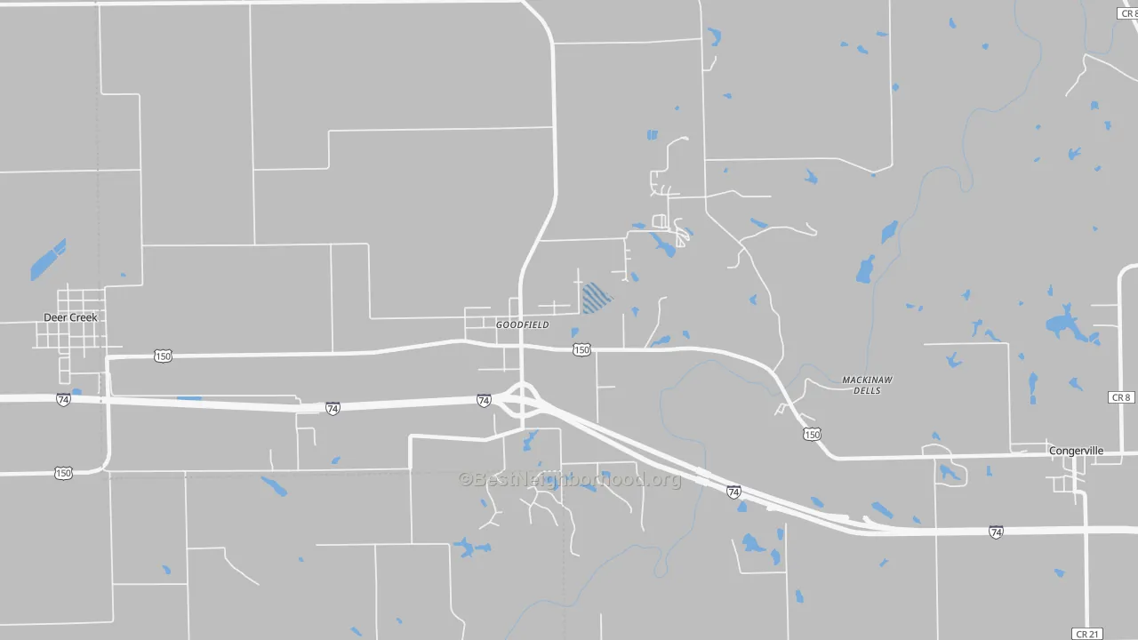 Transit Grade map of Goodfield, IL