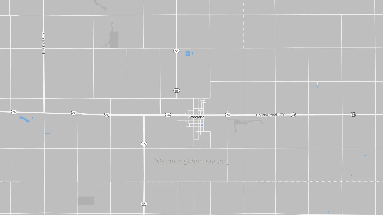 Transit Grade map of Goodland, IN
