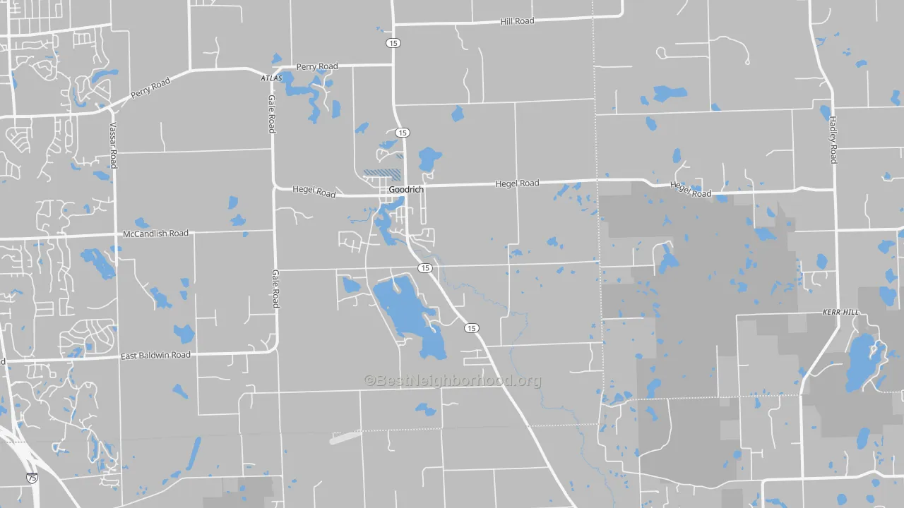 Transit Grade map of Goodrich, MI