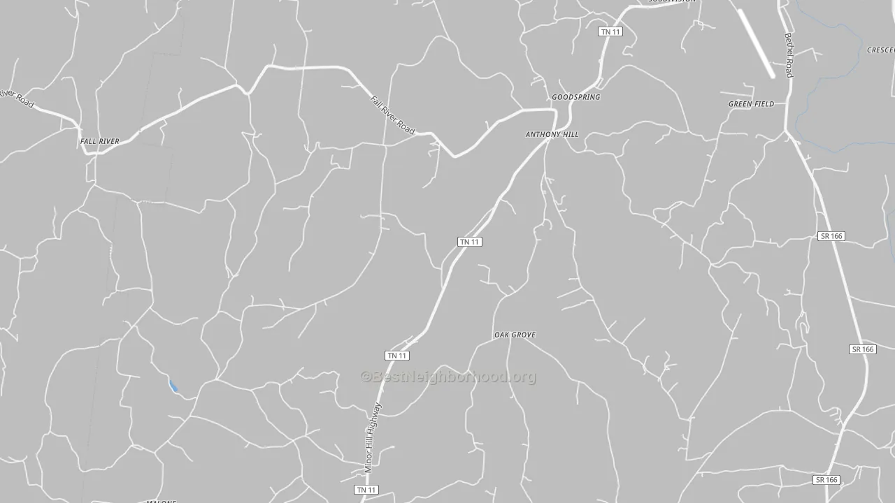 Transit Grade map of Goodspring, TN