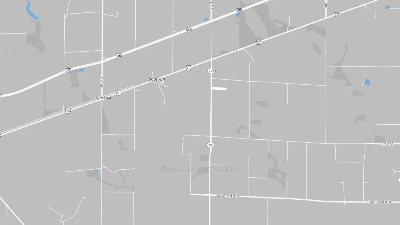 Transit Grade map of Goodwin, AR