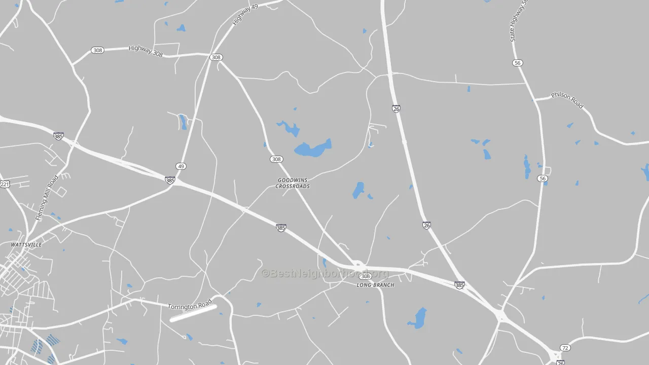 Transit Grade map of Goodwins Crossroads, SC