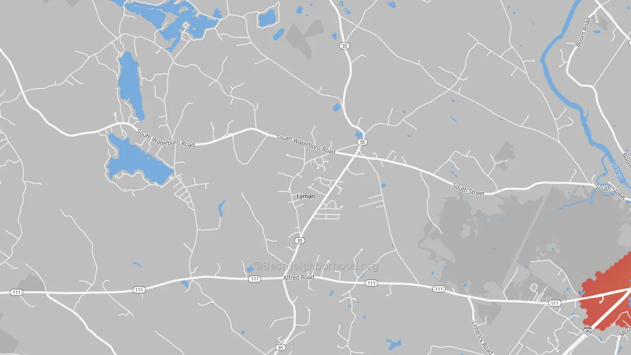 Transit Grade map of Goodwins Mills, ME