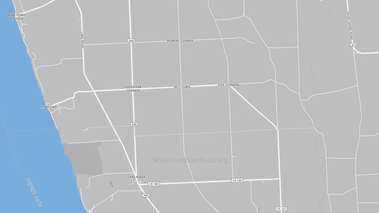 Transit Grade map of Goodyear Corners, NY