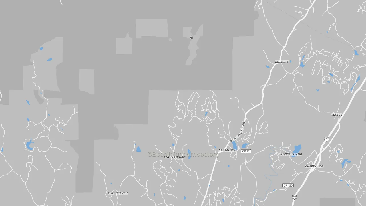 Transit Grade map of Goose Island, GA