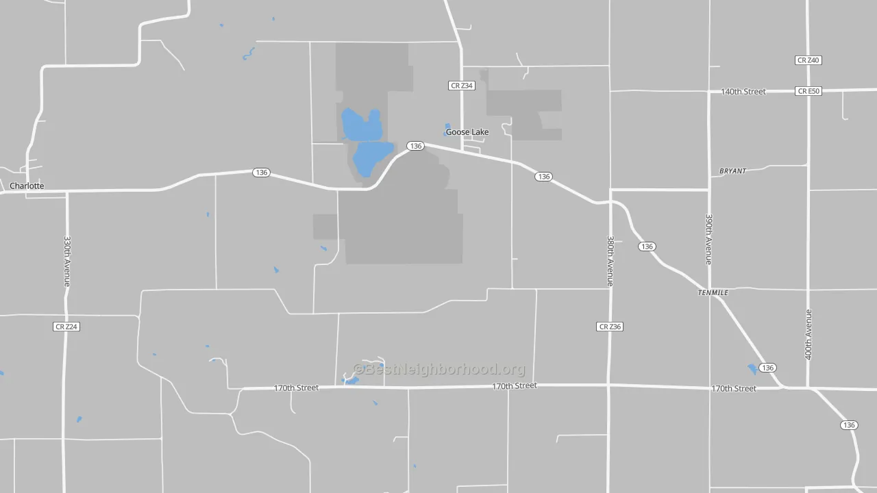 Transit Grade map of Goose Lake, IA