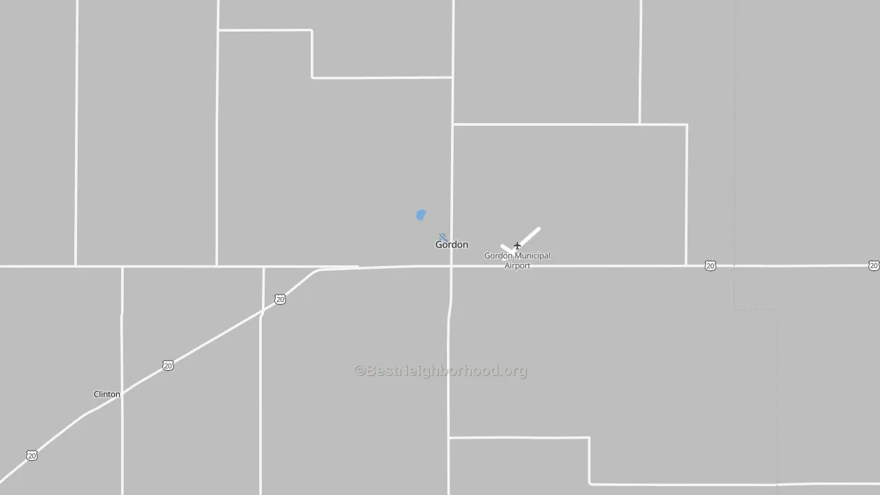 Transit Grade map of Gordon, NE