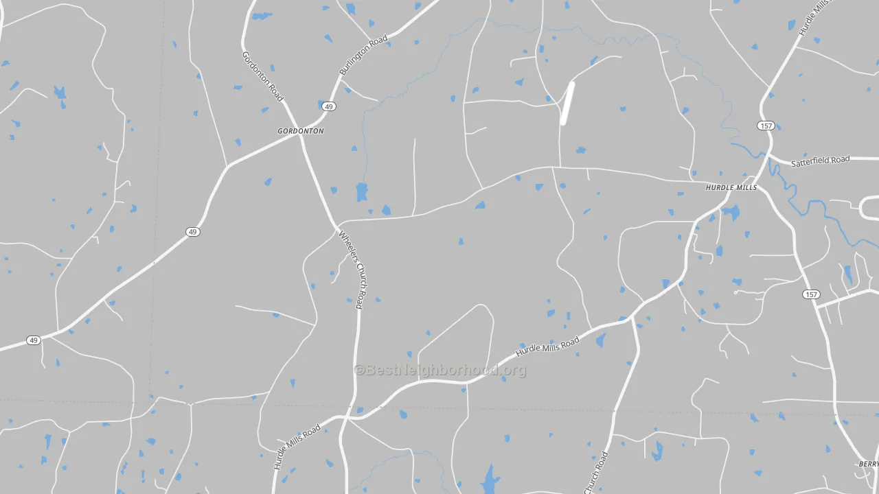 Transit Grade map of Gordonton, NC