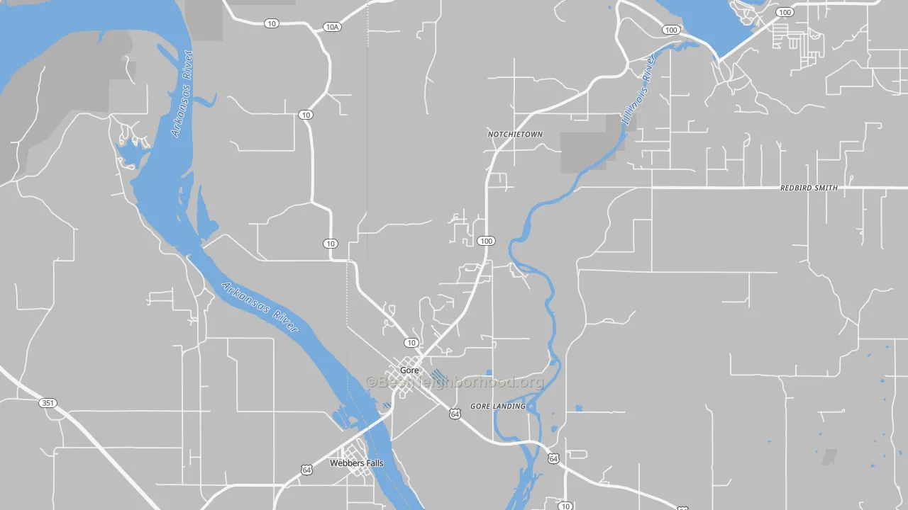 Transit Grade map of Gore, OK