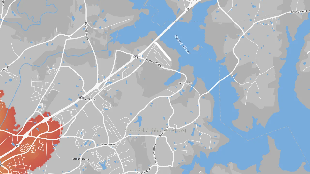 Transit Grade map of Gorman, NC