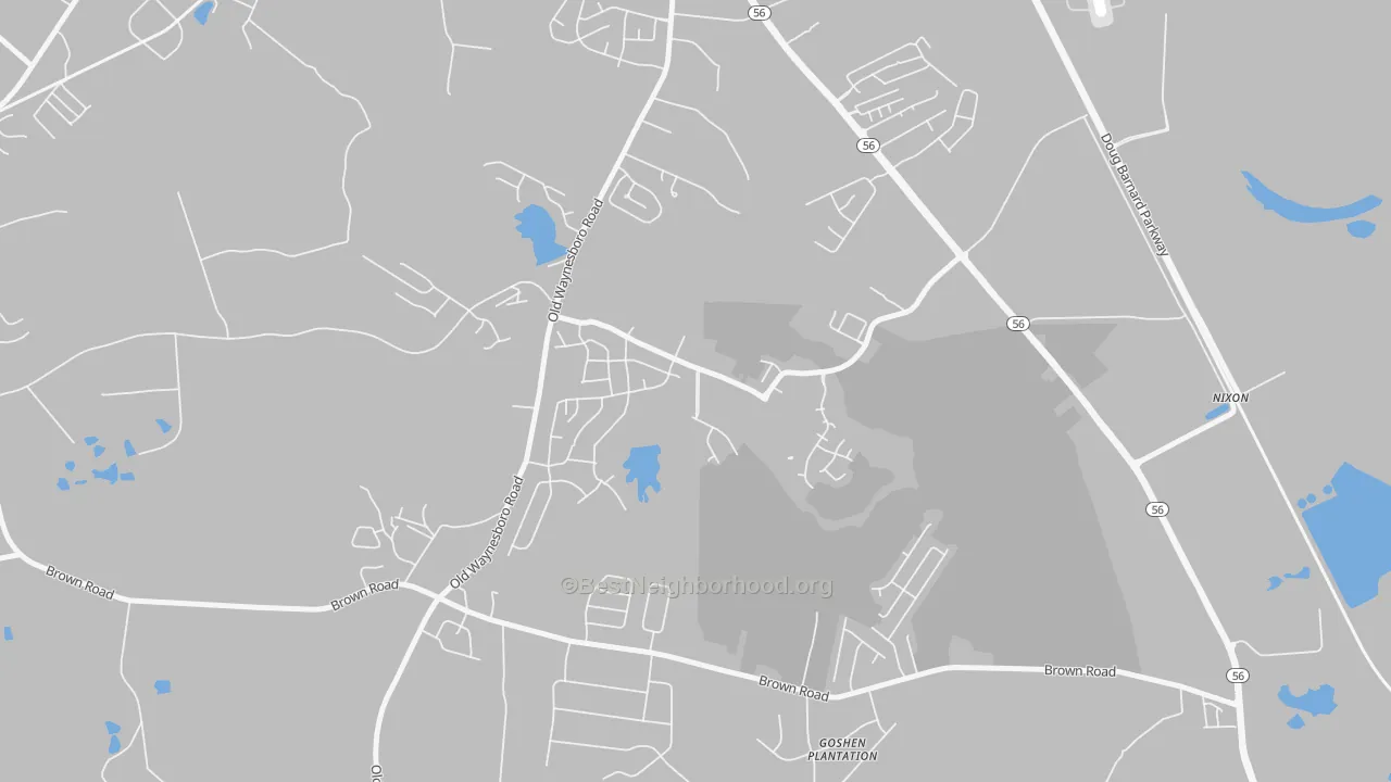 Transit Grade map of Goshen, Augusta, GA