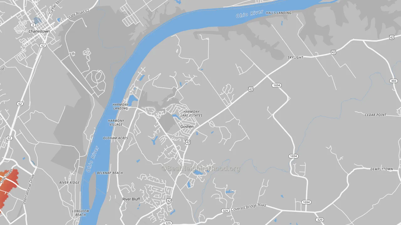 Transit Grade map of Goshen, KY