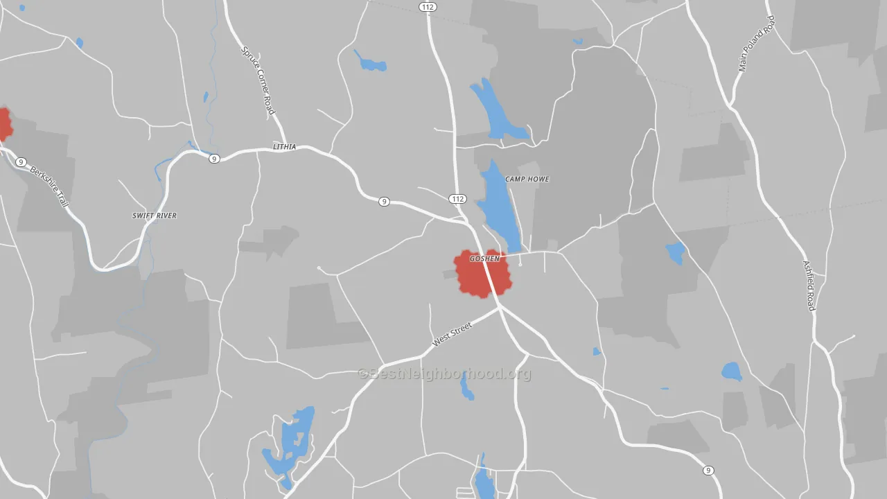 Transit Grade map of Goshen, MA