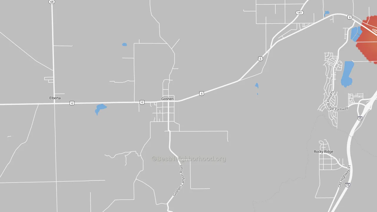 Transit Grade map of Goshen, UT