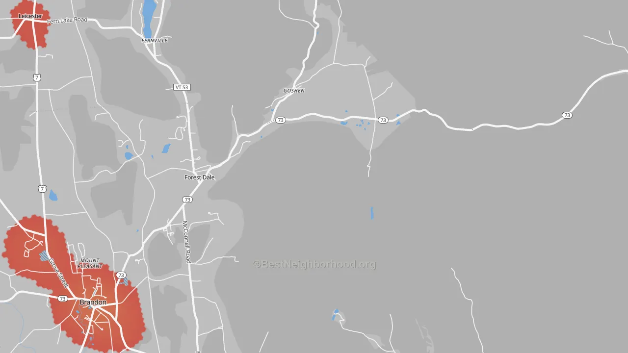 Transit Grade map of Goshen, VT