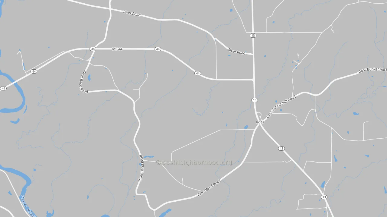 Transit Grade map of Goss, MS