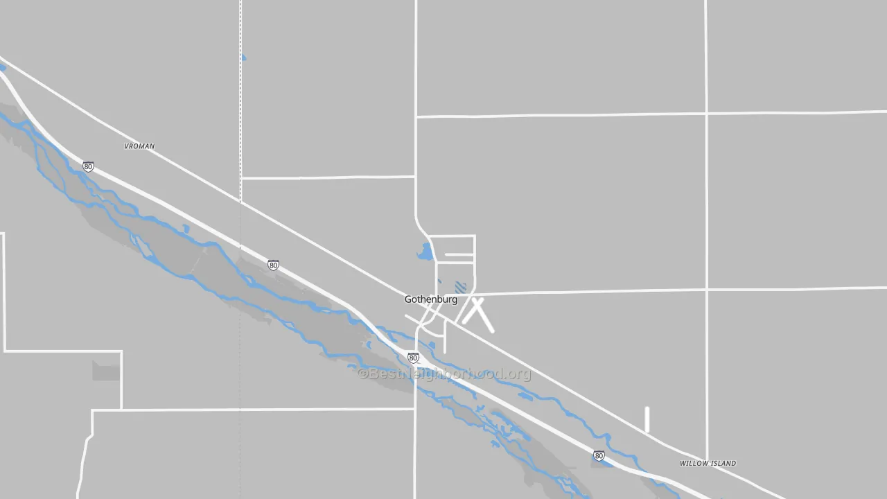 Transit Grade map of Gothenburg, NE
